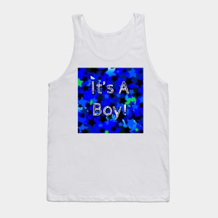 It's A Boy! Stars in Blue Tank Top